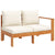 5 Piece Garden Sofa Set with Cushions Solid Wood Acacia