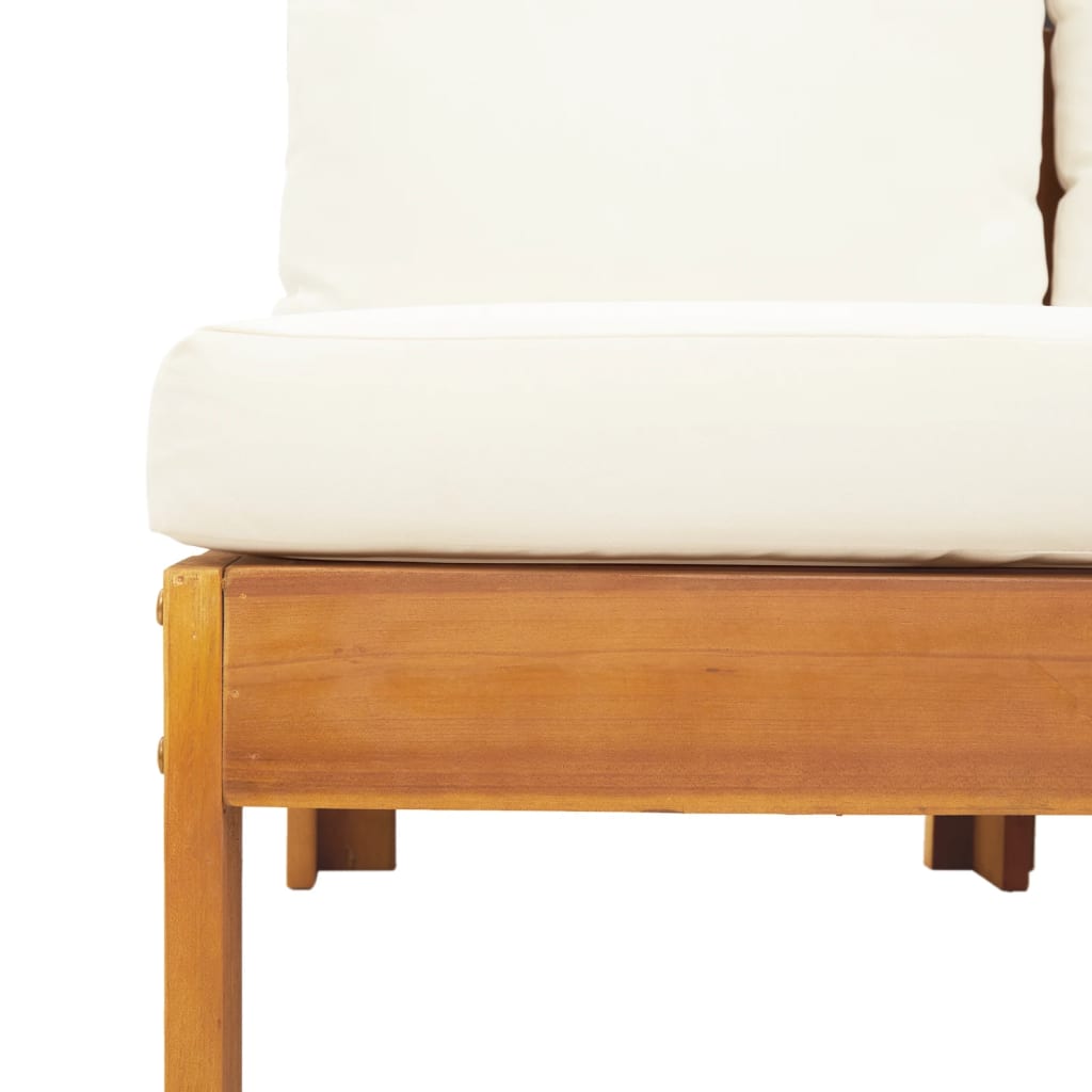 5 Piece Garden Sofa Set with Cushions Solid Wood Acacia