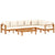 5 Piece Garden Sofa Set with Cushions Solid Wood Acacia