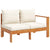 5 Piece Garden Sofa Set with Cushions Solid Wood Acacia