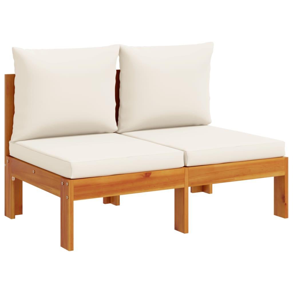 5 Piece Garden Sofa Set with Cushions Solid Wood Acacia