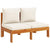5 Piece Garden Sofa Set with Cushions Solid Wood Acacia
