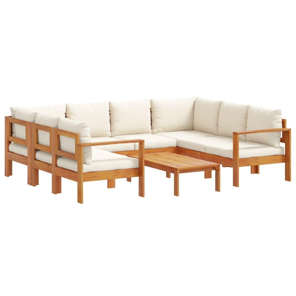 6 Piece Garden Sofa Set with Cushions Solid Wood Acacia