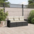 3 Piece Garden Sofa Set with Cushions Black Poly Rattan