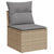 9 Piece Garden Sofa Set with Cushions Beige Poly Rattan