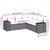 5 Piece Garden Sofa Set with Cushions Black Poly Rattan