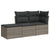 3 Piece Garden Sofa Set with Cushions Grey Poly Rattan