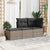 3 Piece Garden Sofa Set with Cushions Grey Poly Rattan
