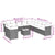 12 Piece Garden Sofa Set with Cushions Grey Poly Rattan