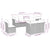 8 Piece Garden Sofa Set with Cushions Grey Poly Rattan
