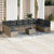 11 Piece Garden Sofa Set with Cushions Grey Poly Rattan