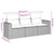 3 Piece Garden Sofa Set with Cushions Beige Poly Rattan