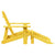 Adirondack Chair with Ottoman Yellow Solid Wood Fir