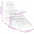 Adirondack Chair with Ottoman Yellow Solid Wood Fir