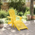 Adirondack Chair with Ottoman Yellow Solid Wood Fir
