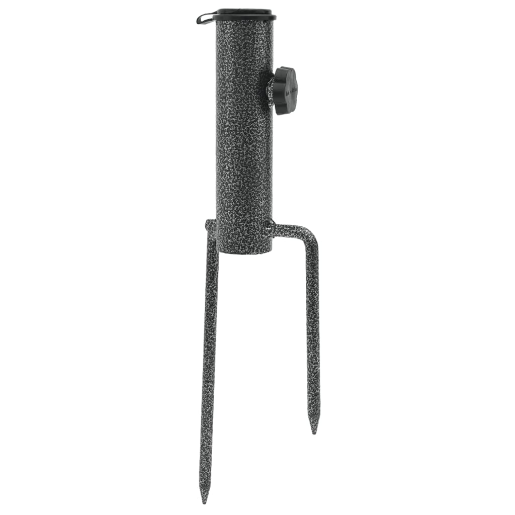 Parasol Stands with Spikes 2 pcs 9x35 cm Galvanised Steel