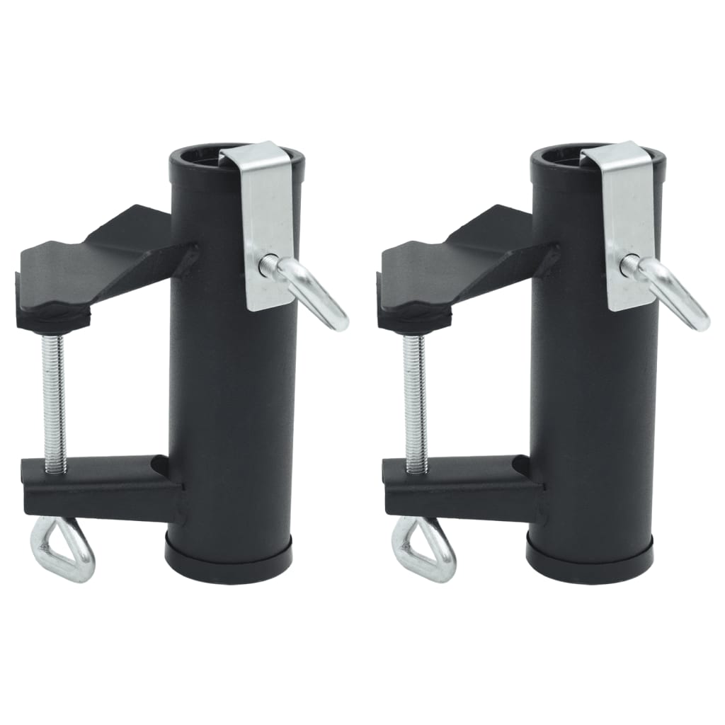 Umbrella Clamps for Balcony 2 pcs 25-38 mm Steel