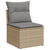 3 Piece Garden Sofa Set with Cushions Mix Beige Poly Rattan