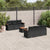 7 Piece Garden Sofa Set with Cushions Black Poly Rattan