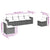 6 Piece Garden Sofa Set with Cushions Black Poly Rattan