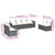 8 Piece Garden Sofa Set with Cushions Black Poly Rattan