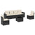 7 Piece Garden Sofa Set with Cushions Black Poly Rattan