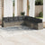 9 Piece Garden Sofa Set with Cushions Grey Poly Rattan