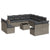 12 Piece Garden Sofa Set with Cushions Grey Poly Rattan