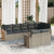 8 Piece Garden Sofa Set with Cushions Grey Poly Rattan