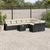 10 Piece Garden Sofa Set with Cushions Black Poly Rattan