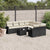 9 Piece Garden Sofa Set with Cushions Black Poly Rattan