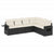 6 Piece Garden Sofa Set with Cushions Black Poly Rattan