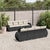 9 Piece Garden Sofa Set with Cushions Black Poly Rattan