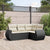 4 Piece Garden Sofa Set with Cushions Black Poly Rattan