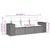 3 Piece Garden Sofa Set with Cushions Grey Poly Rattan