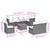 9 Piece Garden Sofa Set with Cushions Black Poly Rattan