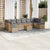 11 Piece Garden Sofa Set with Cushions Mix Beige Poly Rattan