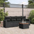 5 Piece Garden Sofa Set with Cushions Black Poly Rattan