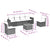 7 Piece Garden Sofa Set with Cushions Black Poly Rattan