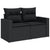 11 Piece Garden Sofa Set with Cushions Black Poly Rattan