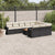 11 Piece Garden Sofa Set with Cushions Black Poly Rattan