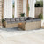 11 Piece Garden Sofa Set with Cushions Mix Beige Poly Rattan