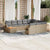 11 Piece Garden Sofa Set with Cushions Mix Beige Poly Rattan