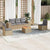 6 Piece Garden Sofa Set with Cushions Beige Poly Rattan