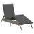 Sun Loungers with Cushions 2 pcs Grey Poly Rattan