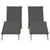 Sun Loungers with Cushions 2 pcs Grey Poly Rattan