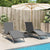 Sun Loungers with Cushions 2 pcs Grey Poly Rattan