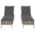 Sun Loungers with Cushions 2 pcs Grey Poly Rattan