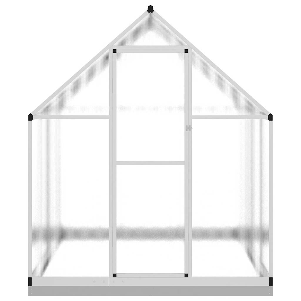 Greenhouse with Base Frame Silver 224x169x202 cm Aluminium