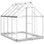 Greenhouse with Base Frame Silver 224x169x202 cm Aluminium